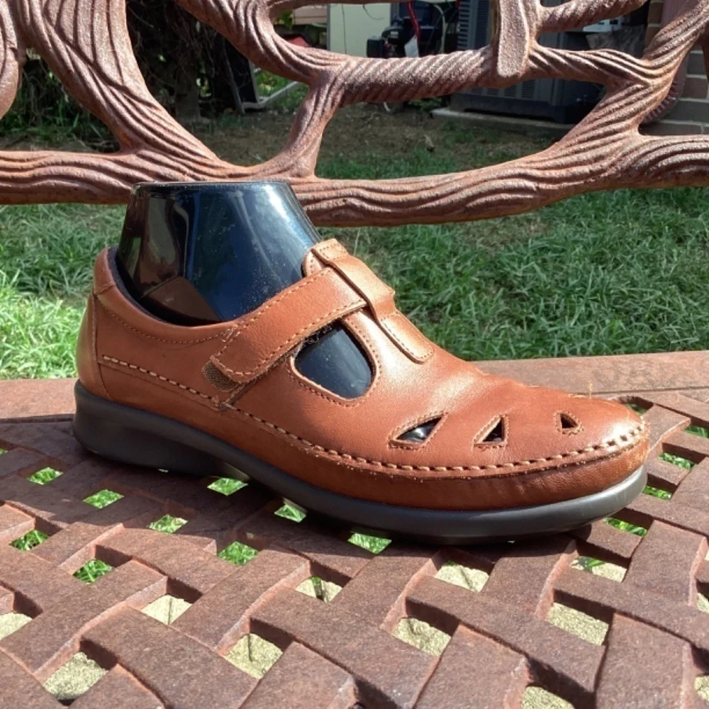 SAS Roamer Chestnut Walking Tripad Comfort Leather Loafer/Shoe